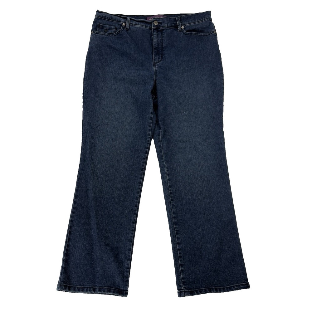 Gloria Vanderbilt Amanda Jeans Womens Size 16S (36x27.5) Blue Dark Wash Straight